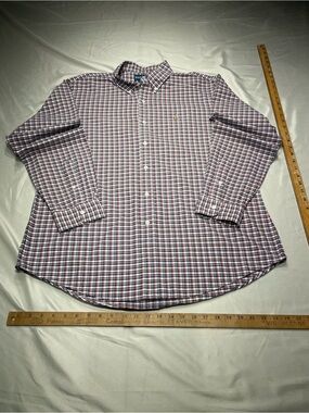 Ralph Lauren size XL Long-Sleeve Button-Down Plaid Shirt - Red & Blue Check